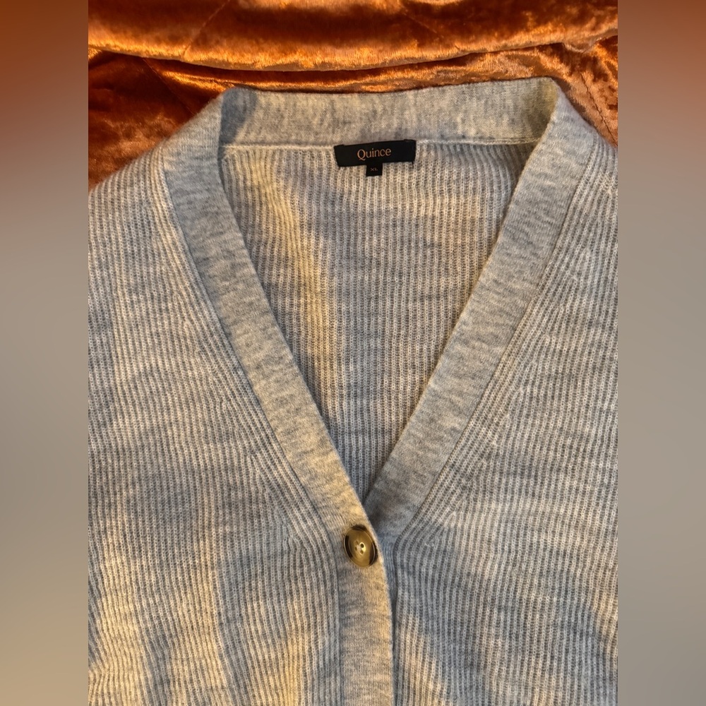 Quince Baby Alpaca Wool cropped cardigan - Picture 3 of 6